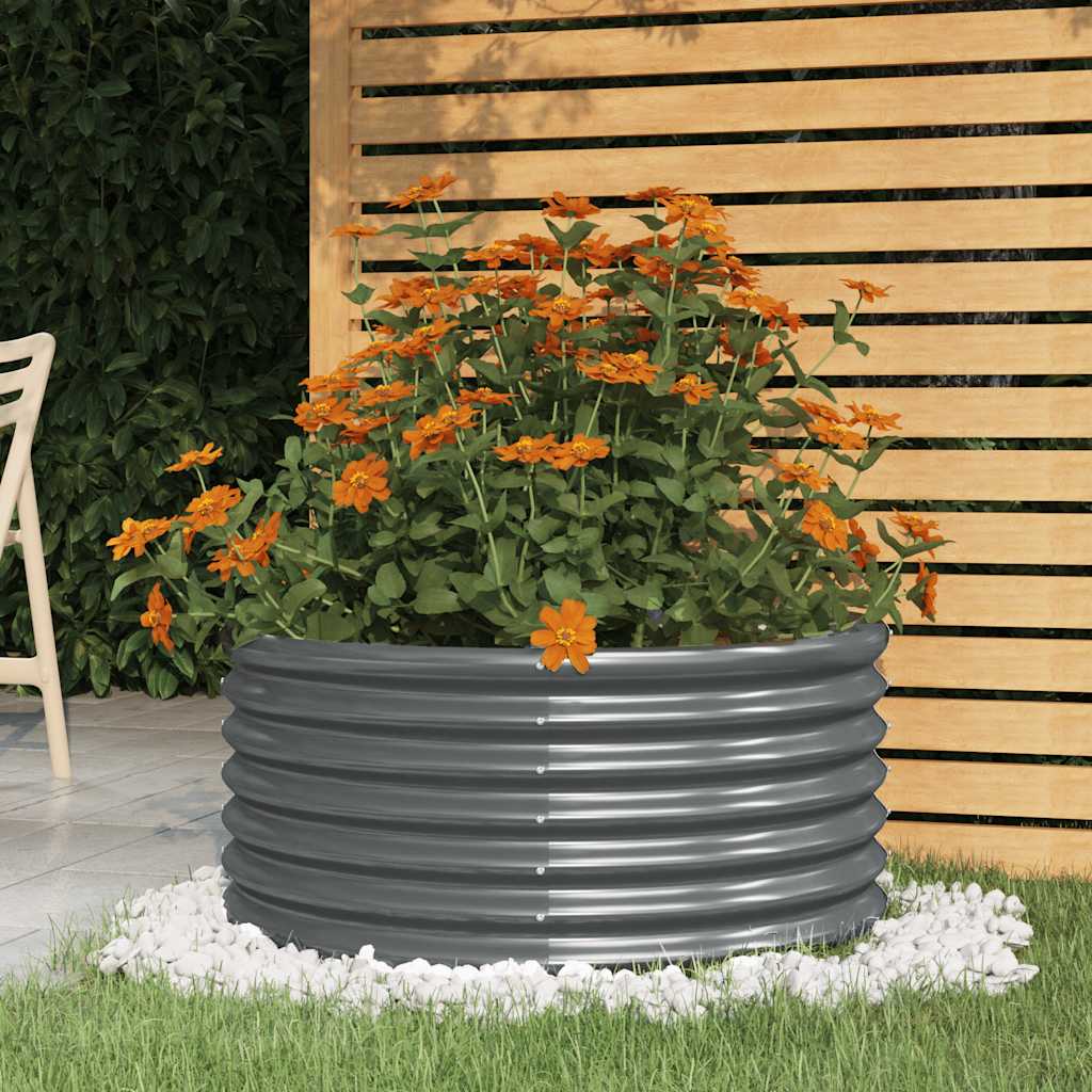 VIDAXL -Planungsbox 80x80x36 cm Pulver -beschichteter Stahl -Anthrazit -Verschärfen