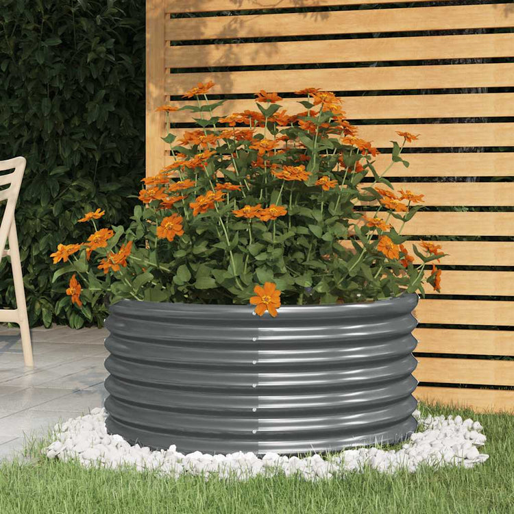 VIDAXL -Planungsbox 80x80x36 cm Pulver -beschichteter Stahl -Anthrazit -Verschärfen