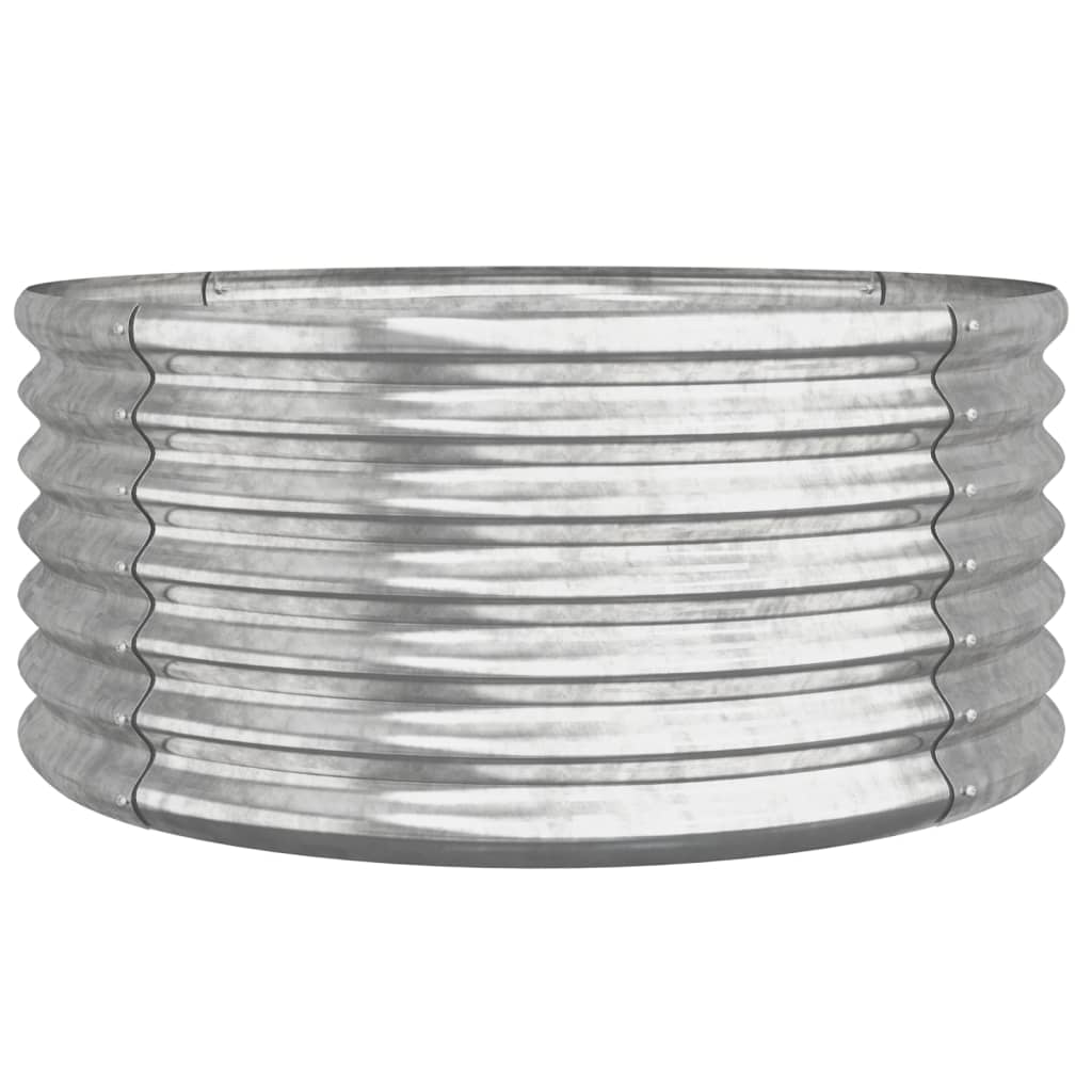 VIDAXL -Planungsbox 80x80x36 cm Pulver -Stahl Silber gefärbt