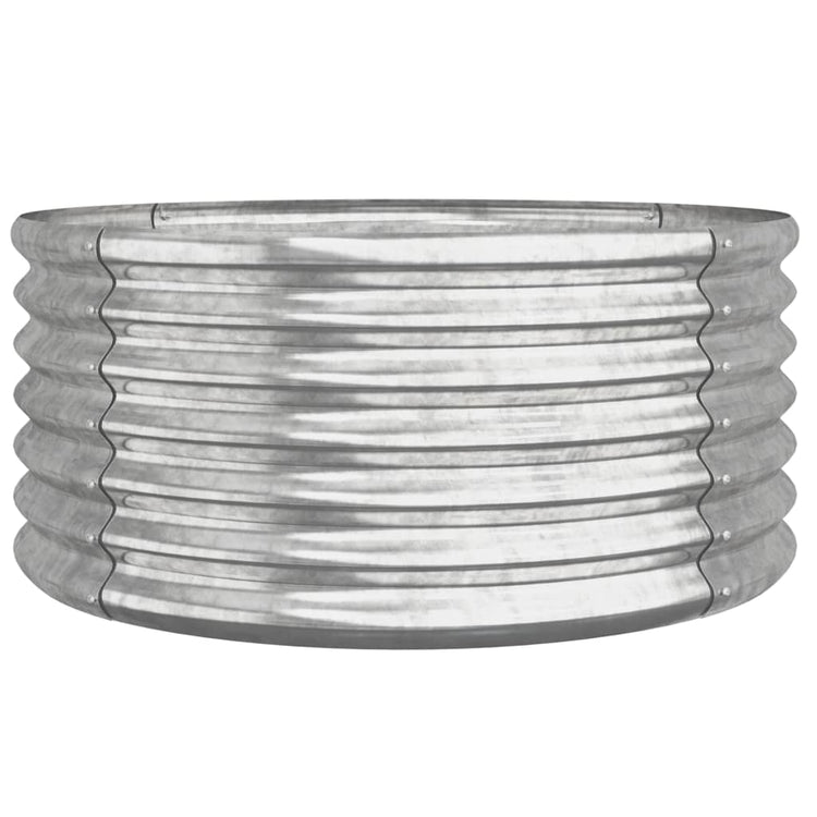 VIDAXL -Planungsbox 80x80x36 cm Pulver -Stahl Silber gefärbt