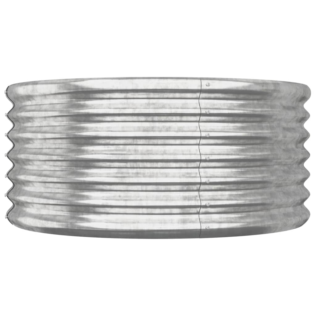 VIDAXL -Planungsbox 80x80x36 cm Pulver -Stahl Silber gefärbt