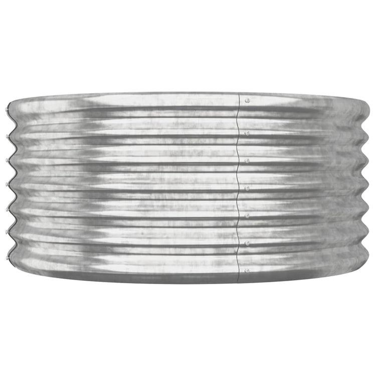 VIDAXL -Planungsbox 80x80x36 cm Pulver -Stahl Silber gefärbt