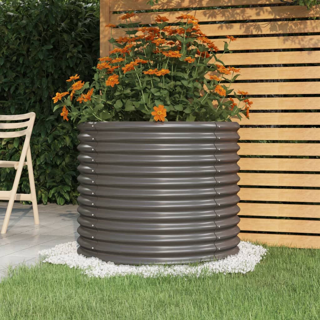 VIDAXL -Planungsbox 80x80x68 cm Pulver -Stahl grau