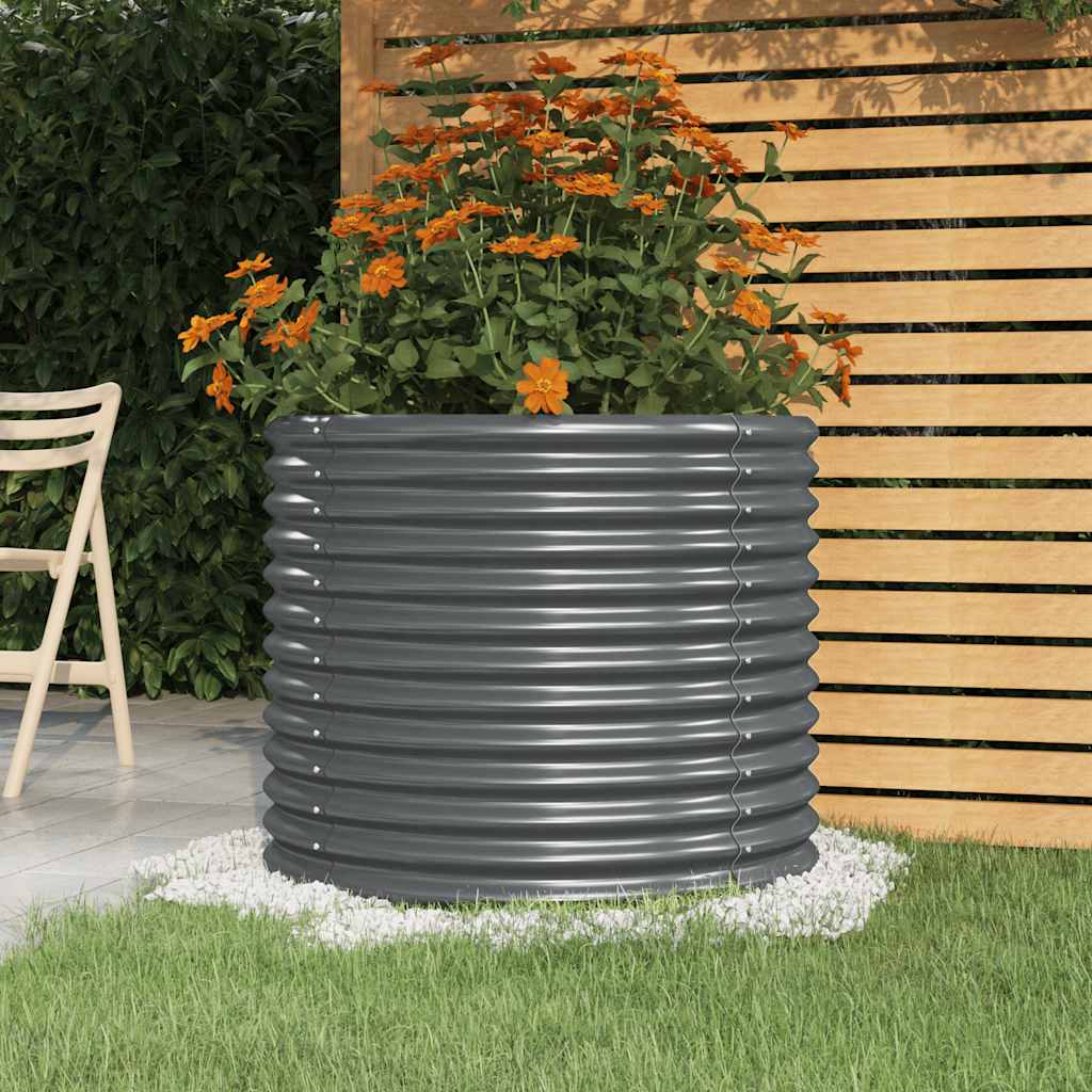 VIDAXL -Planungsbox 80x80x68 cm Pulver -beschichteter Stahl -Anthrazit -Verschärft