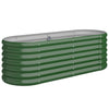 VIDAXL -Planungsbox 114x40x36 cm Pulver -bezogenes Stahlgrün