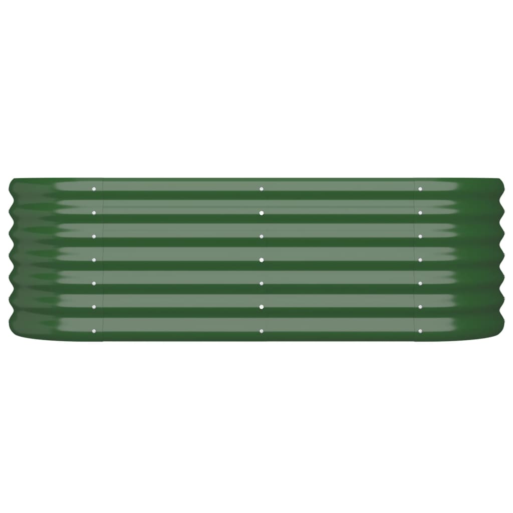 VIDAXL -Planungsbox 114x40x36 cm Pulver -bezogenes Stahlgrün