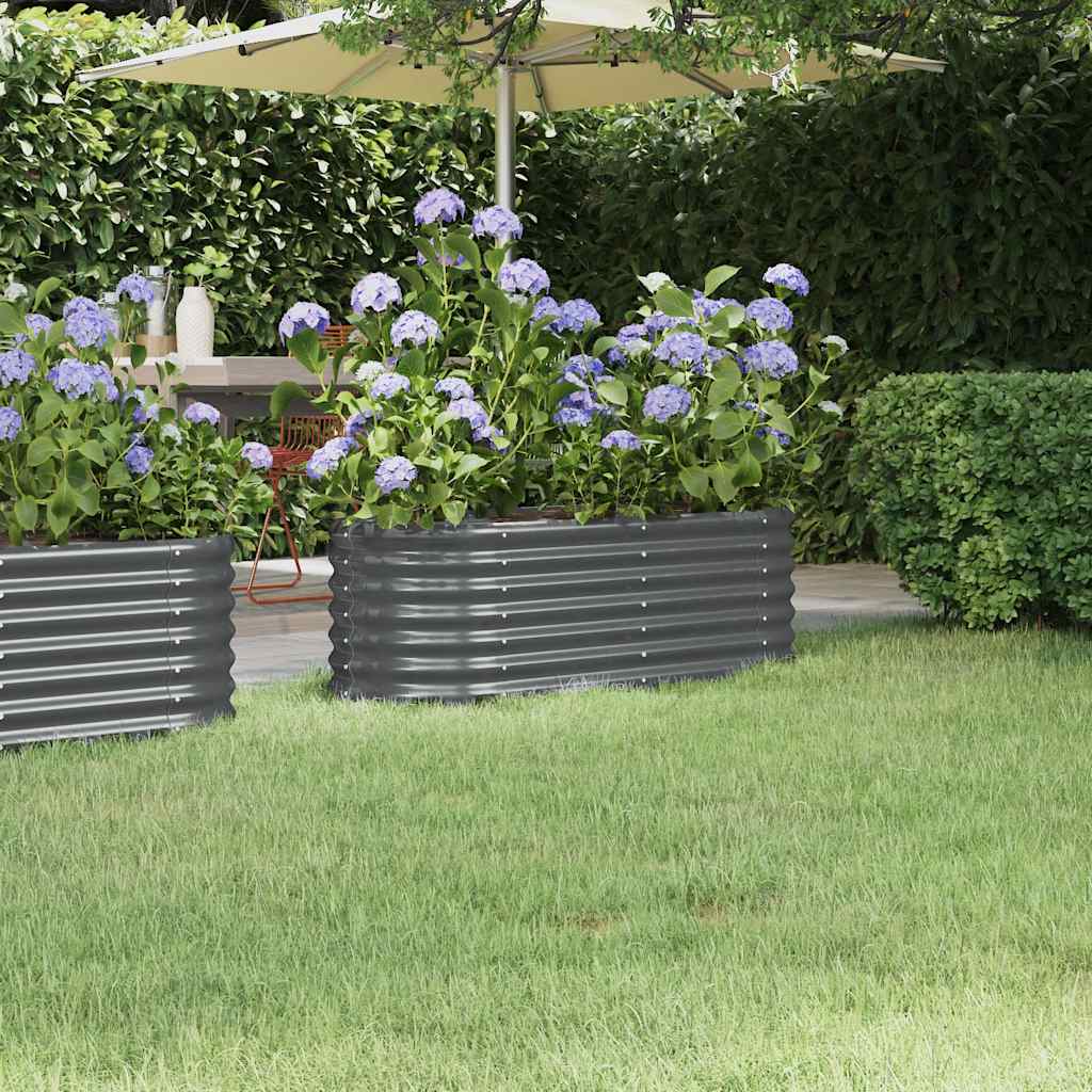 VIDAXL -Planungsbox 114x40x36 cm Pulver -beschichteter Stahl -Anthrazit -Verschärfen