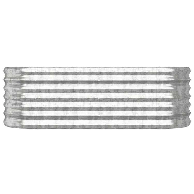 VIDAXL -Planungsbox 114x40x36 cm Pulver -bezogenes Stahl Silber gefärbt
