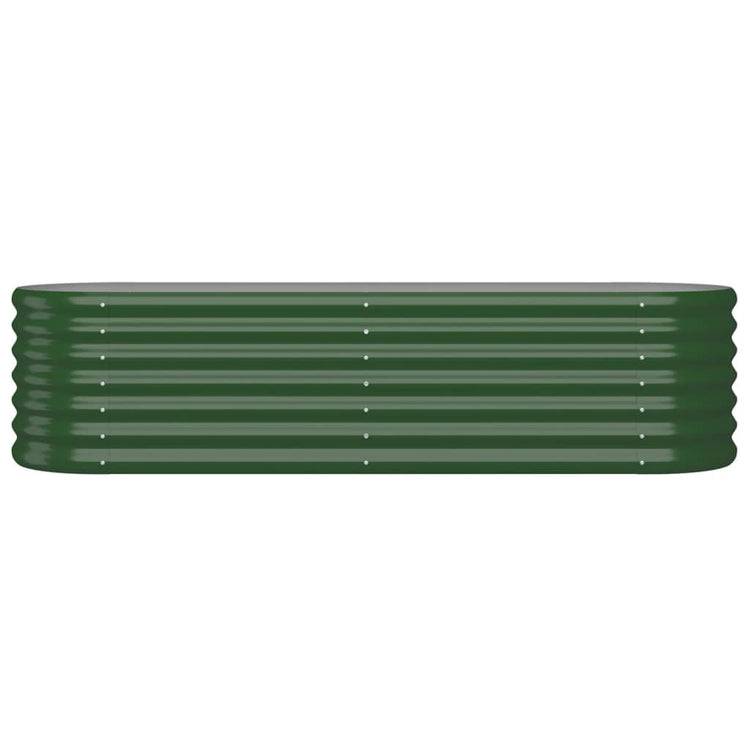 VIDAXL -Planungsbox 152x40x36 cm Pulver -bezogenes Stahlgrün