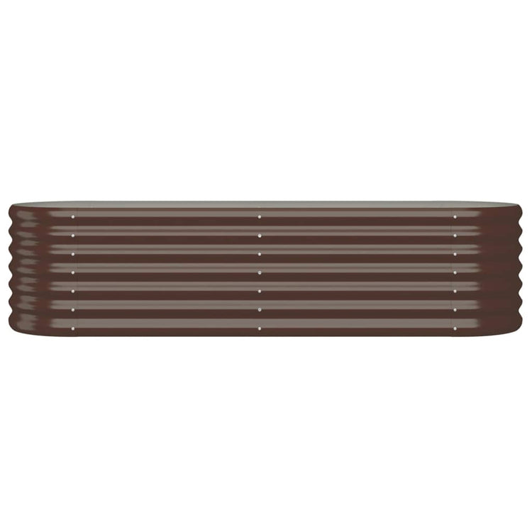VIDAXL -Pflanzer 152x40x36 cm Pulver -bezogener Stahlbraun