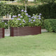 VIDAXL -Pflanzer 152x40x36 cm Pulver -bezogener Stahlbraun
