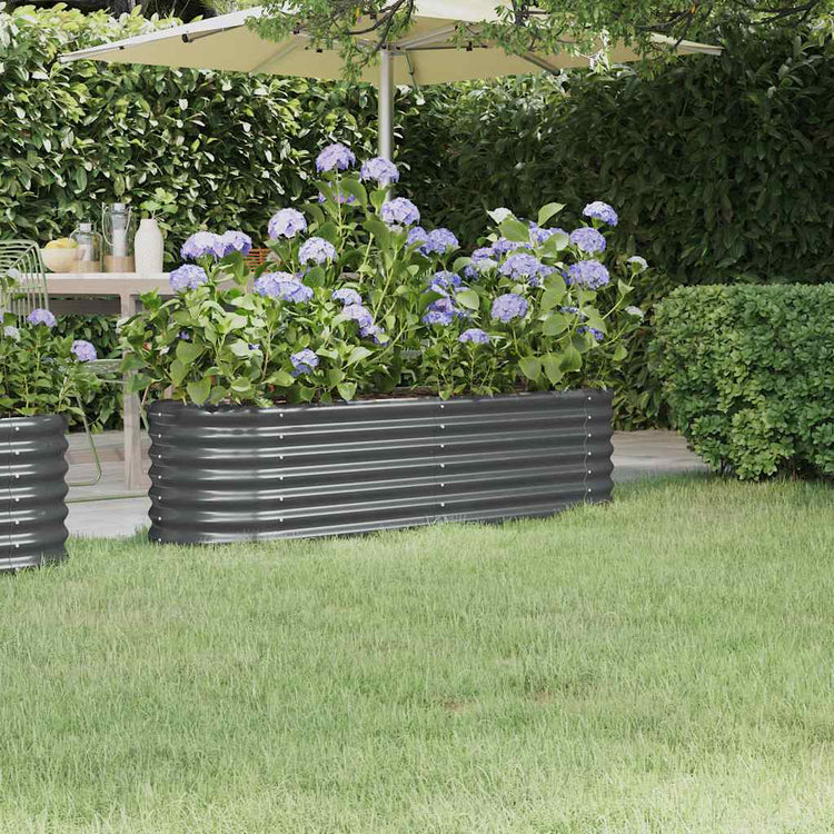 VIDAXL -Planungsbox 152x40x36 cm Pulver -beschichteter Stahl -Anthrazit -Verschärfen