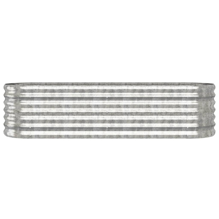 VIDAXL -Pflanzer 152x40x36 cm Pulver -bewegtes Stahl Silber gefärbt