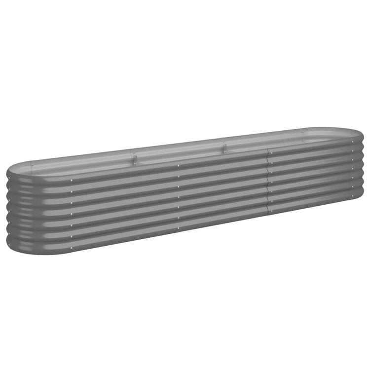 VIDAXL -Planungsbox 224x40x36 cm Pulver -Stahl grau