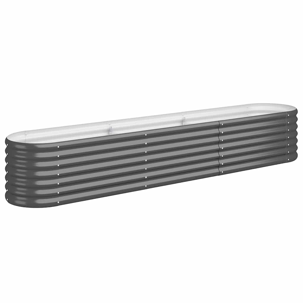 VIDAXL -Planungsbox 224x40x36 cm Pulver -beschichteter Stahl -Anthrazit -Verschärfen