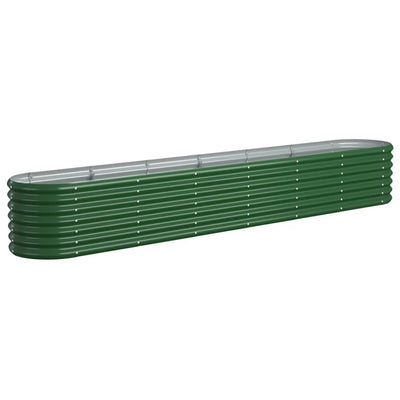 VIDAXL -Planungsbox 260x40x36 cm Pulver -bezogenes Stahlgrün
