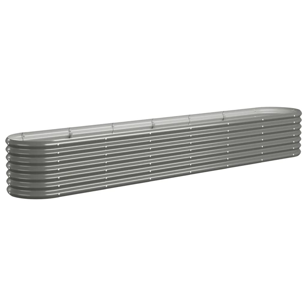 VIDAXL -Planungsbox 260x40x36 cm Pulver -bewegtes Stahl grau