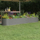 VIDAXL -Planungsbox 260x40x36 cm Pulver -bewegtes Stahl grau