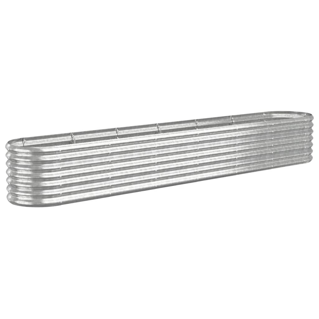 VIDAXL -Planungsbox 260x40x36 cm Pulver -Stahl Silber gefärbt