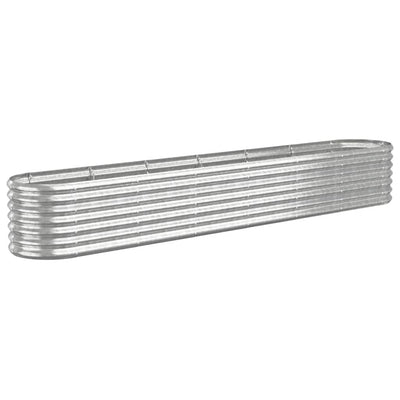 VIDAXL -Planungsbox 260x40x36 cm Pulver -Stahl Silber gefärbt