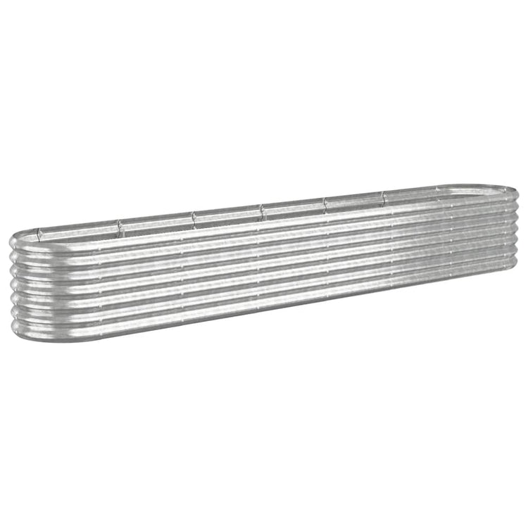 VIDAXL -Planungsbox 260x40x36 cm Pulver -Stahl Silber gefärbt