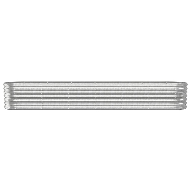 VIDAXL -Planungsbox 260x40x36 cm Pulver -Stahl Silber gefärbt