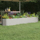 VIDAXL -Planungsbox 260x40x36 cm Pulver -Stahl Silber gefärbt