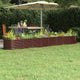 VIDAXL -Pflanzer 332x40x36 cm Pulver -bezogener Stahlbraun