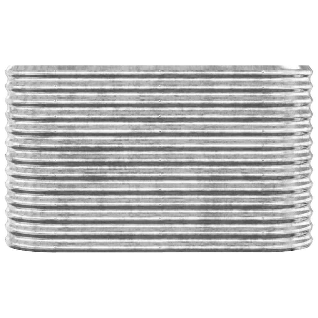 VIDAXL -Planungsbox 114x40x68 cm Pulver -Stahl Silber gefärbt