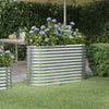 VIDAXL -Planungsbox 114x40x68 cm Pulver -Stahl Silber gefärbt
