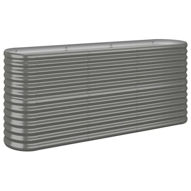 VIDAXL -Pflanzer 152x40x68 cm Pulver -bewegtes Stahl grau
