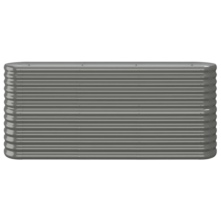 VIDAXL -Pflanzer 152x40x68 cm Pulver -bewegtes Stahl grau