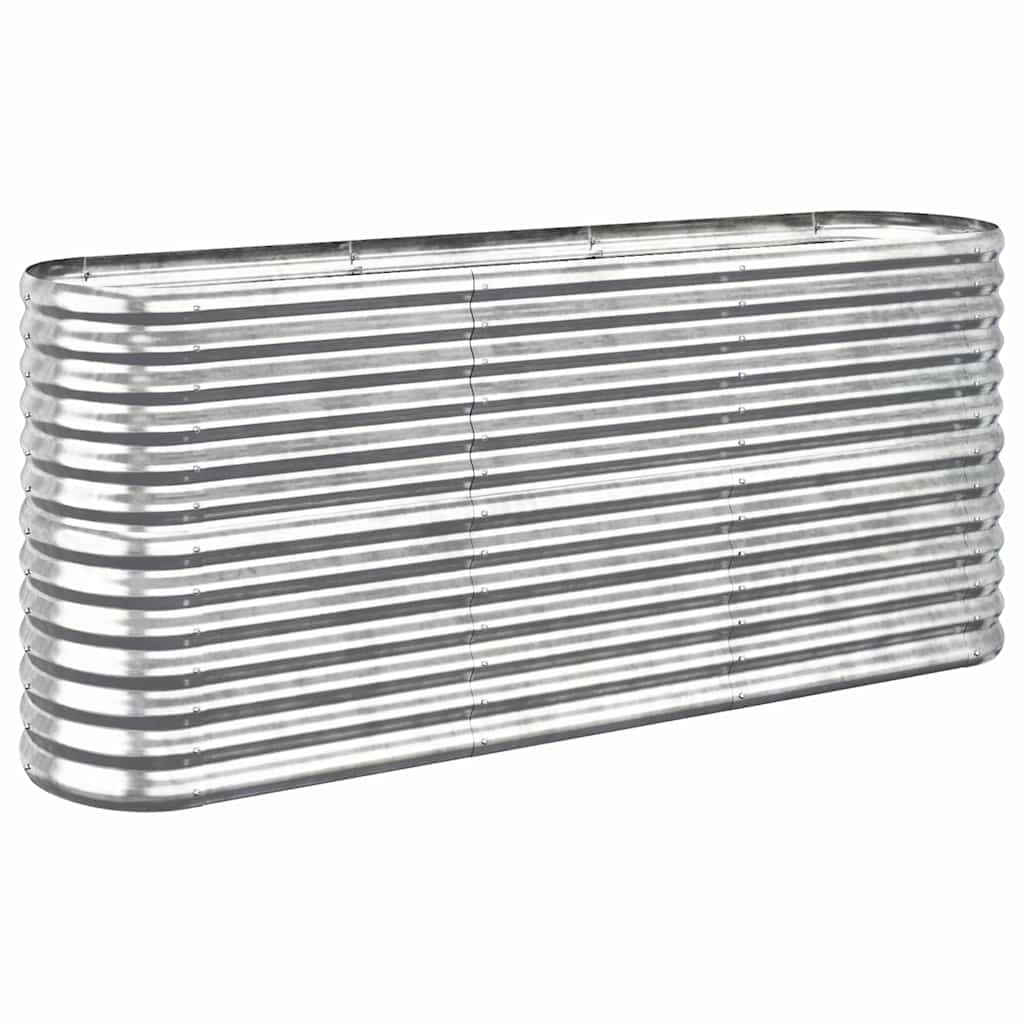 VIDAXL -Planungsbox 152x40x68 cm Pulver -bewegtes Stahl Silber gefärbt
