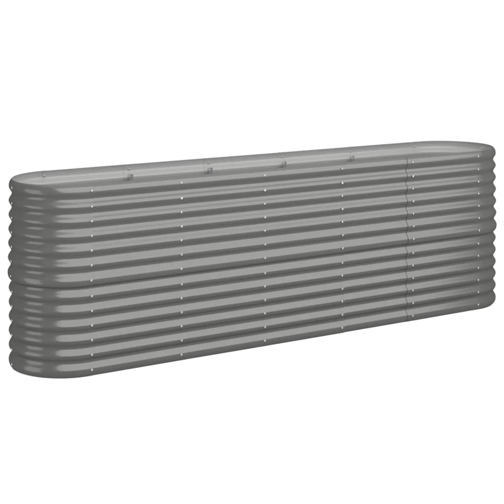 VIDAXL -Planungsbox 224x40x68 cm Pulver -Stahl grau