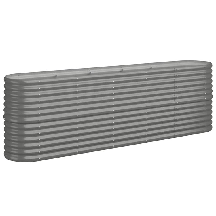 VIDAXL -Planungsbox 224x40x68 cm Pulver -Stahl grau