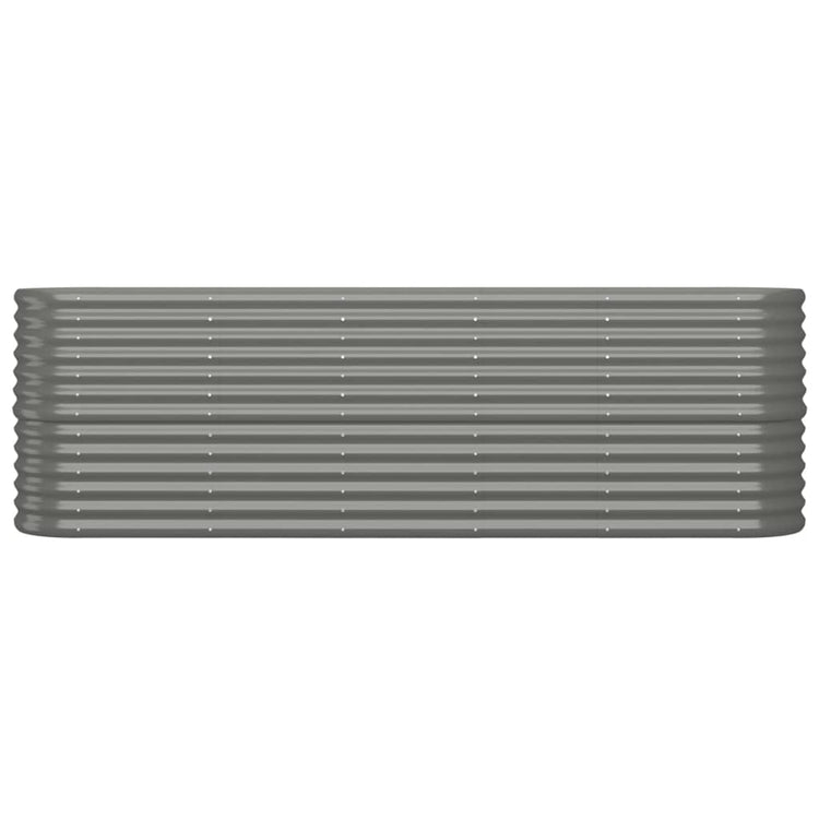 VIDAXL -Planungsbox 224x40x68 cm Pulver -Stahl grau