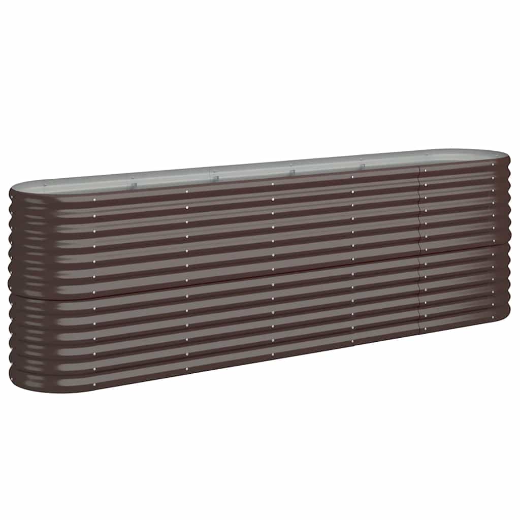 VIDAXL -Planungsbox 224x40x68 cm Pulver -Stahlbraun