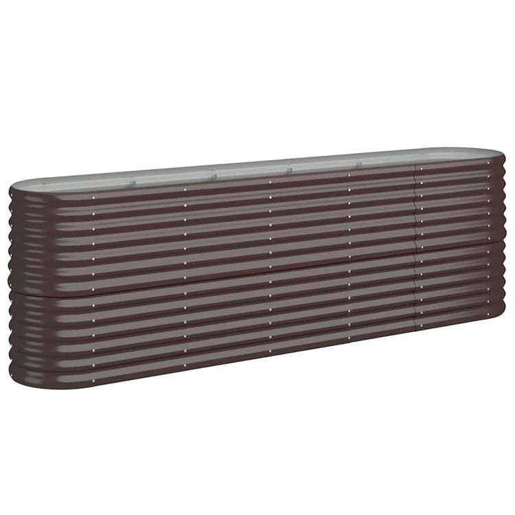 VIDAXL -Planungsbox 224x40x68 cm Pulver -Stahlbraun