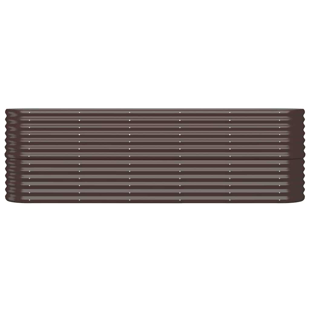 VIDAXL -Planungsbox 224x40x68 cm Pulver -Stahlbraun