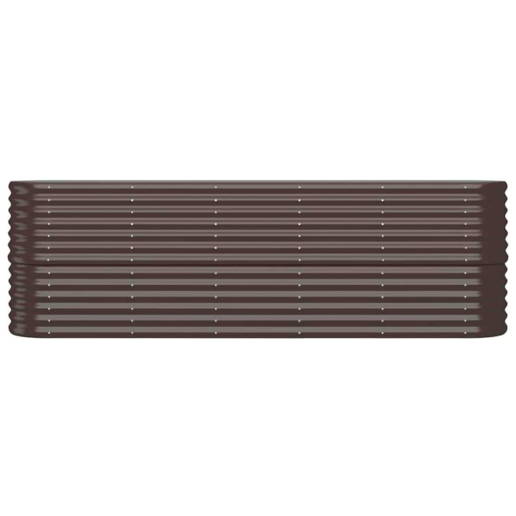 VIDAXL -Planungsbox 224x40x68 cm Pulver -Stahlbraun