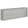 VIDAXL -Planungsbox 224x40x68 cm Pulver -Stahl Silber gefärbt