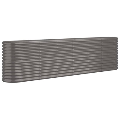 VIDAXL -Planungsbox 260x40x68 cm Pulver -bewegtes Stahl grau
