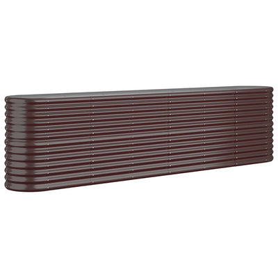 VIDAXL -Planungsbox 260x40x68 cm Pulver -bezogener Stahlbraun