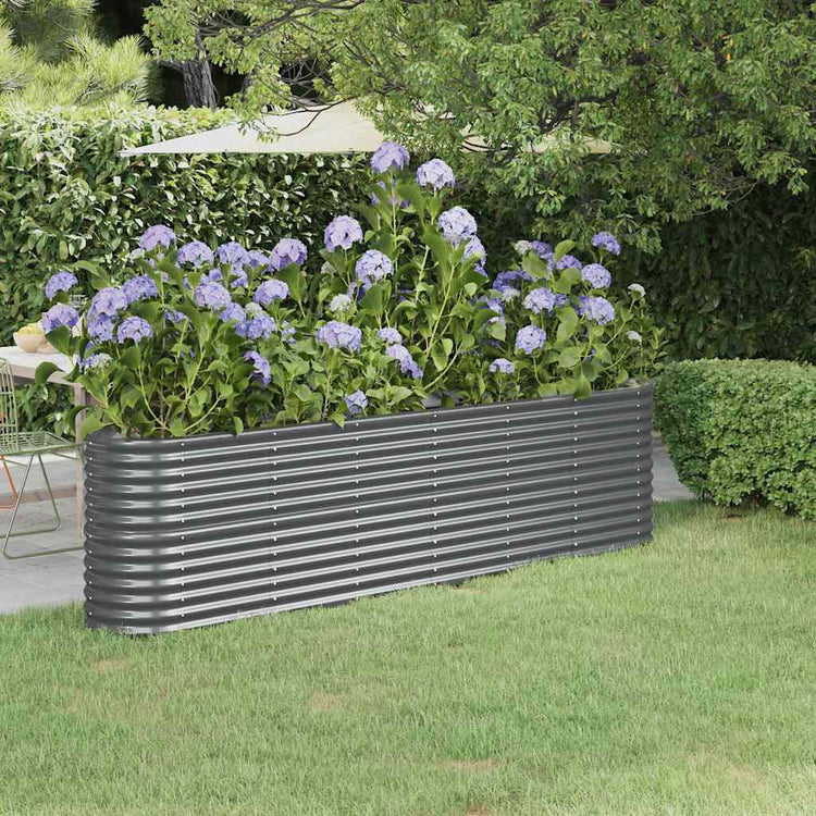 VIDAXL -Planungsbox 260x40x68 cm Pulver -bezogener Stahl -Anthrazit -Verschärfen