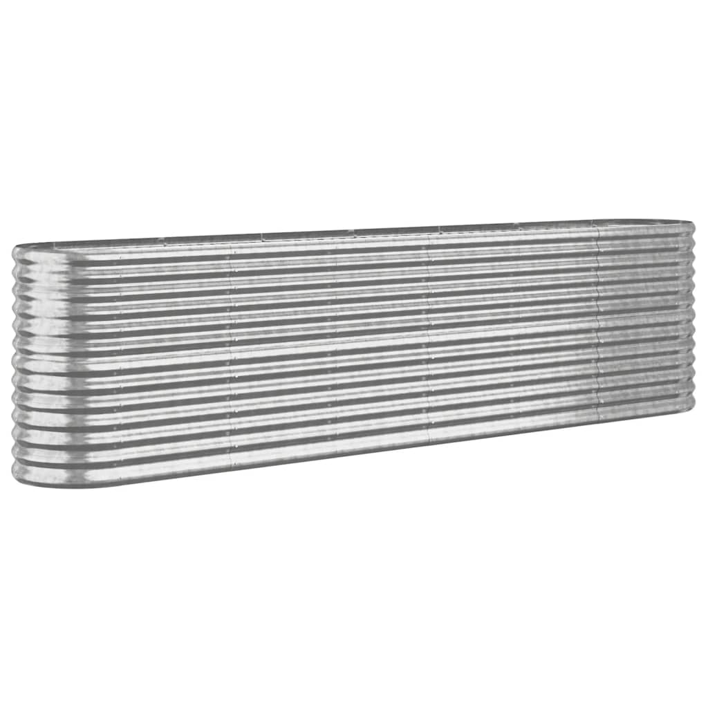 VIDAXL -Planungsbox 260x40x68 cm Pulver -bewegtes Stahl Silber gefärbt