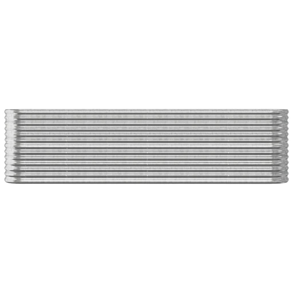 VIDAXL -Planungsbox 260x40x68 cm Pulver -bewegtes Stahl Silber gefärbt