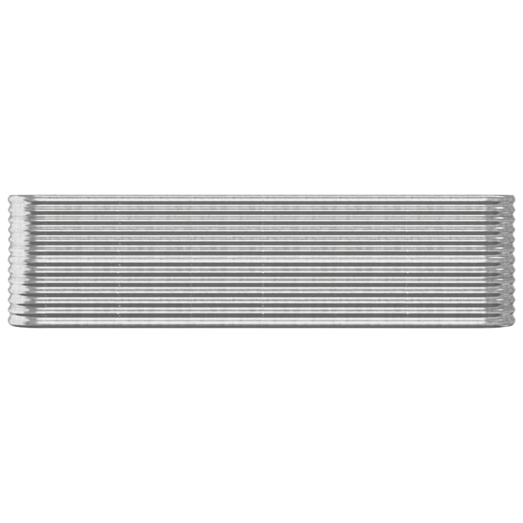 VIDAXL -Planungsbox 260x40x68 cm Pulver -bewegtes Stahl Silber gefärbt