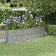 VIDAXL -Planungsbox 260x40x68 cm Pulver -bewegtes Stahl Silber gefärbt