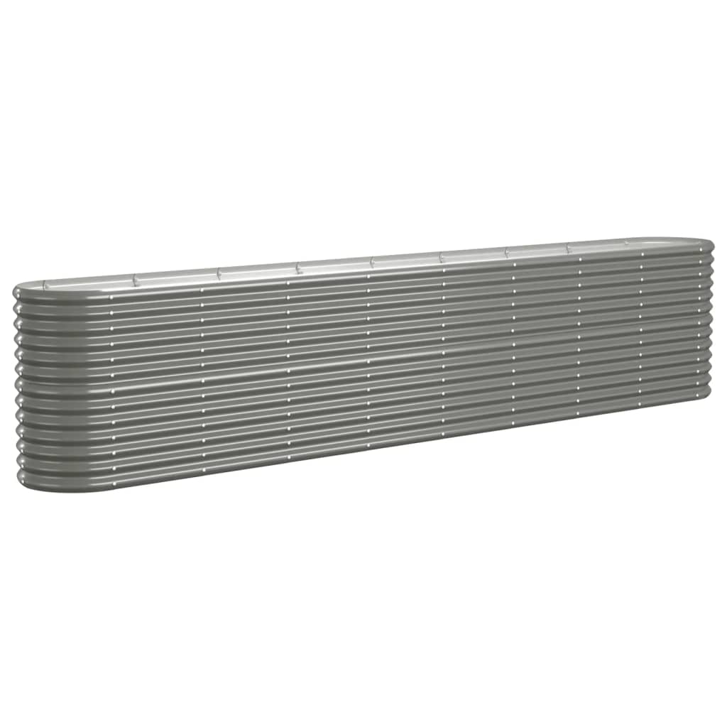 VIDAXL -Pflanzer 332x40x68 cm Pulver -Stahlgrau grau
