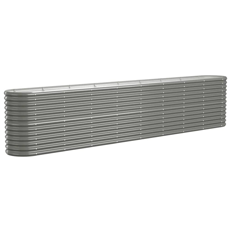 VIDAXL -Pflanzer 332x40x68 cm Pulver -Stahlgrau grau